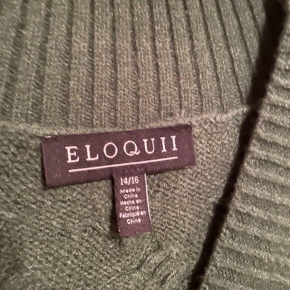 eloquii green cardigan (14/16) - Picture 3 of 4